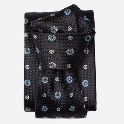 Dark Navy Italian Designer Silk Tie