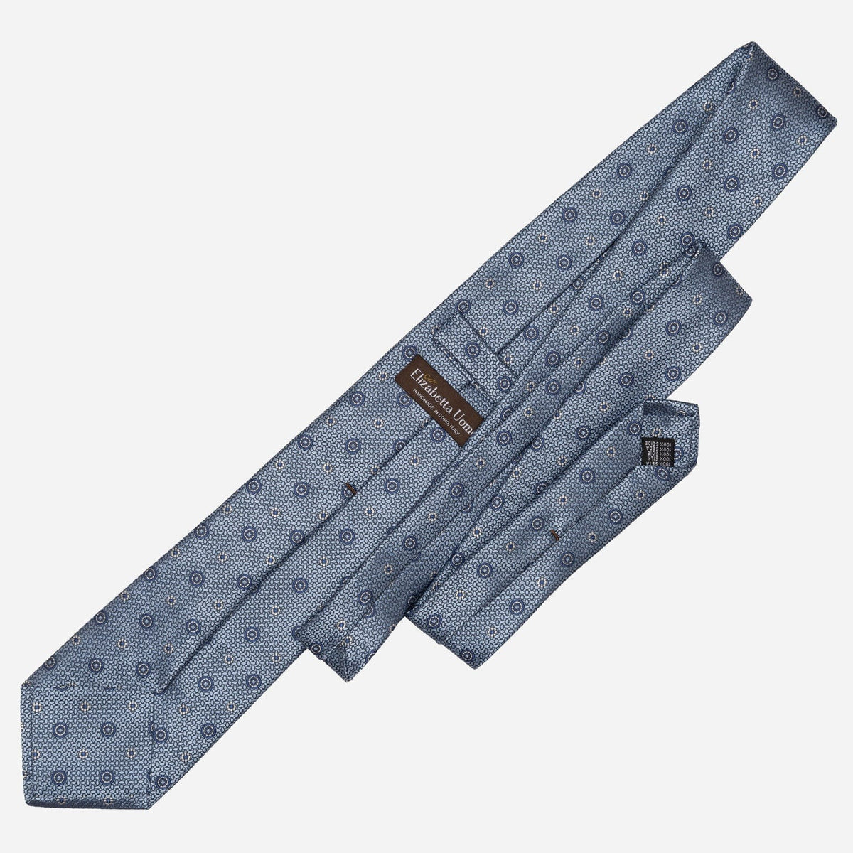 Men&#39;s Designer Italian Silk Tie Sky Blue