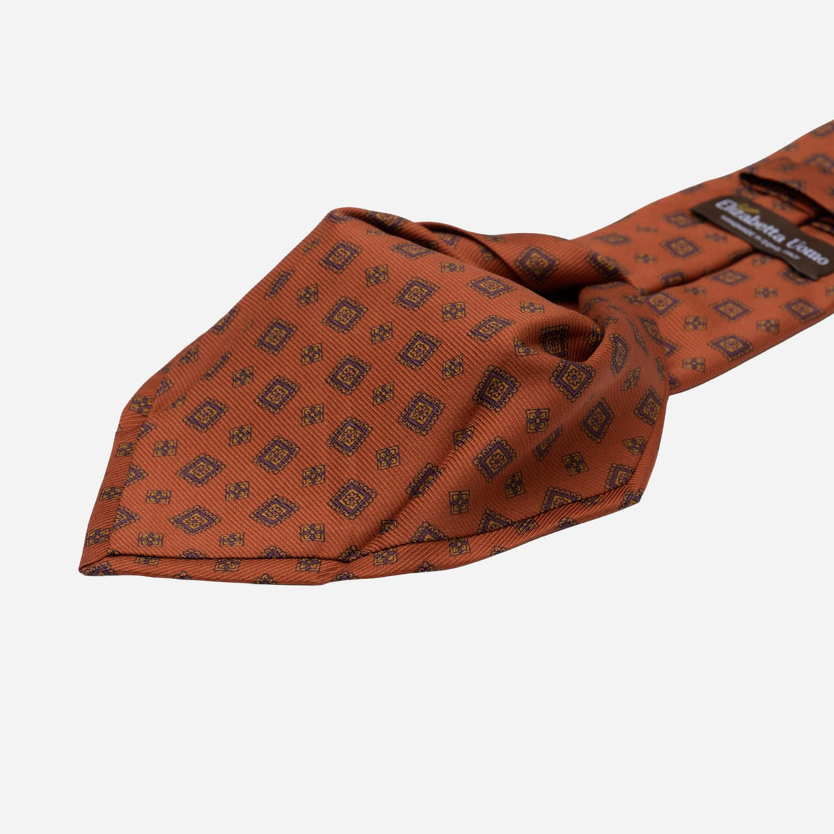 Rust Madder Silk Designer Italian Tie