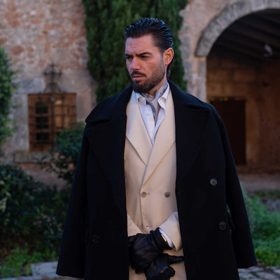 Pure silk grey ascot cravat