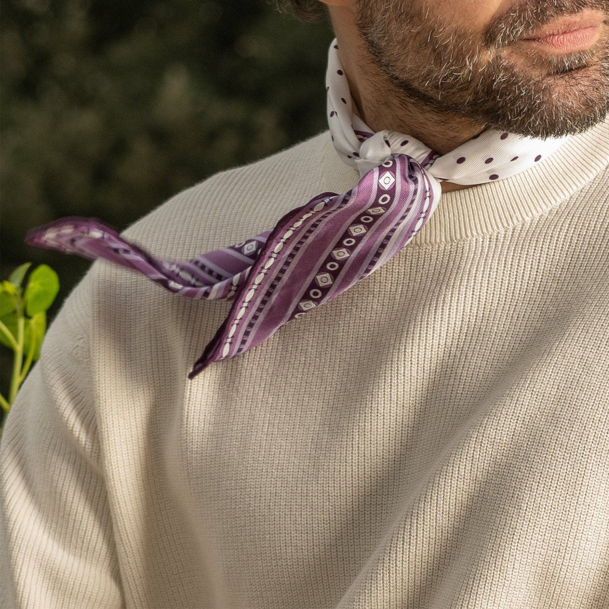 mens italian silk neckerchief for men