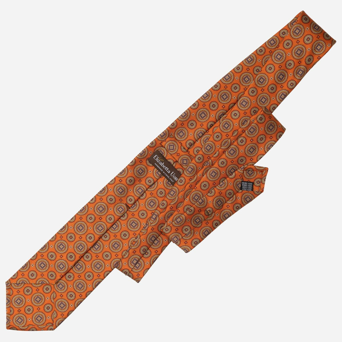 Orange Madder Silk Italian Tie