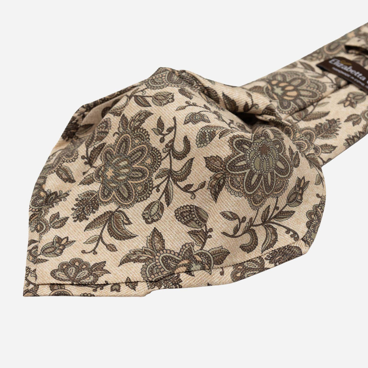 Beige & Sage Handmade Italian Silk Tie