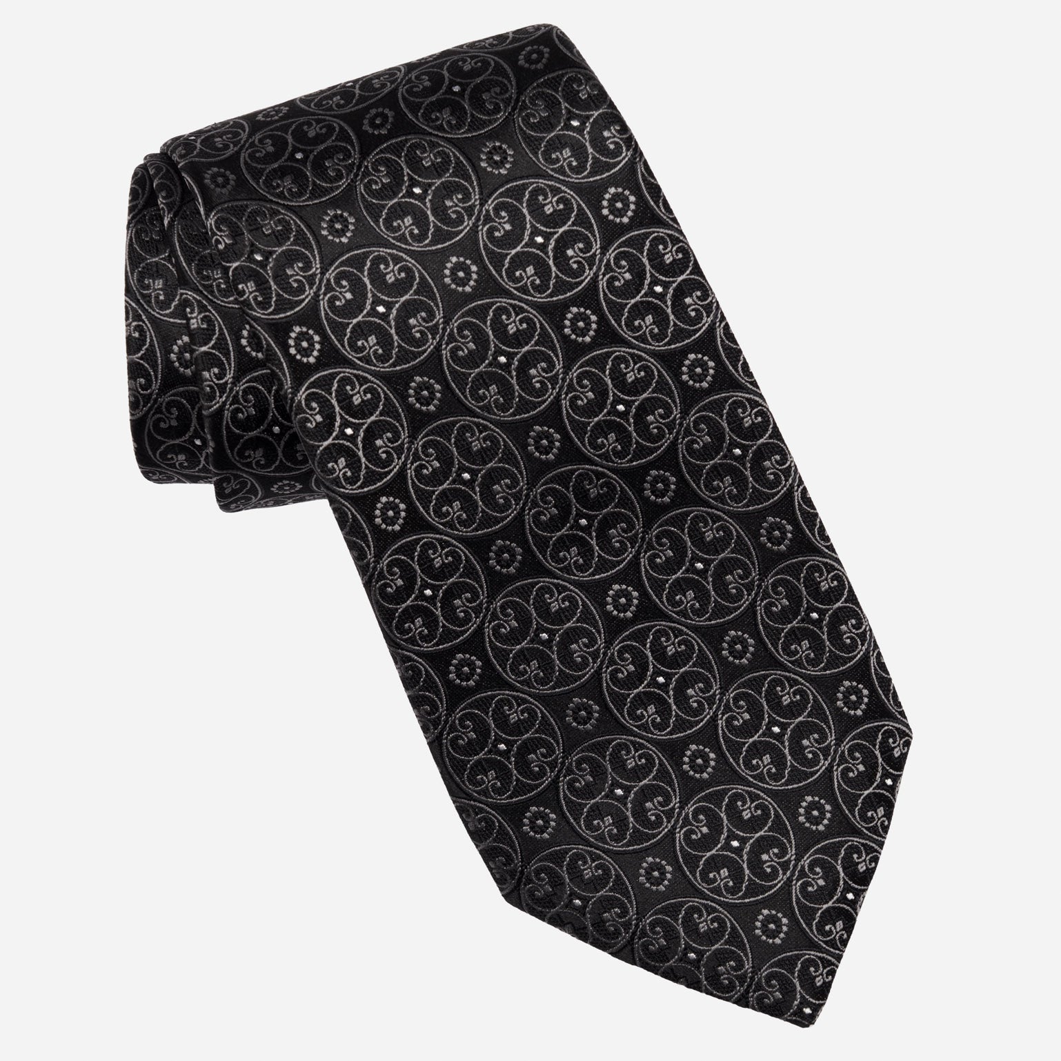 Vintage Designer Men's Silk Tie - Black