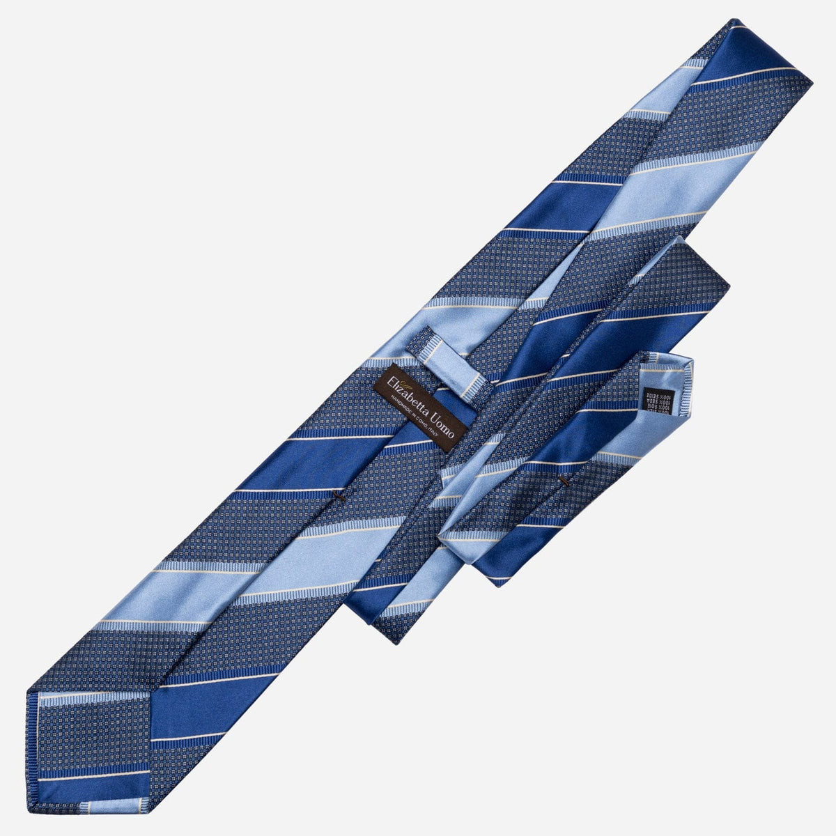 Blue Stripe Italian Silk Handmade Tie