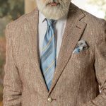 Blue Stripes Handmade Italian Silk Tie