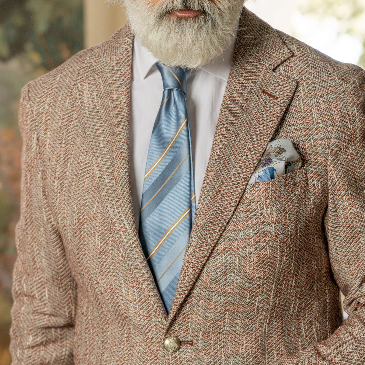 Blue Stripes Handmade Italian Silk Tie