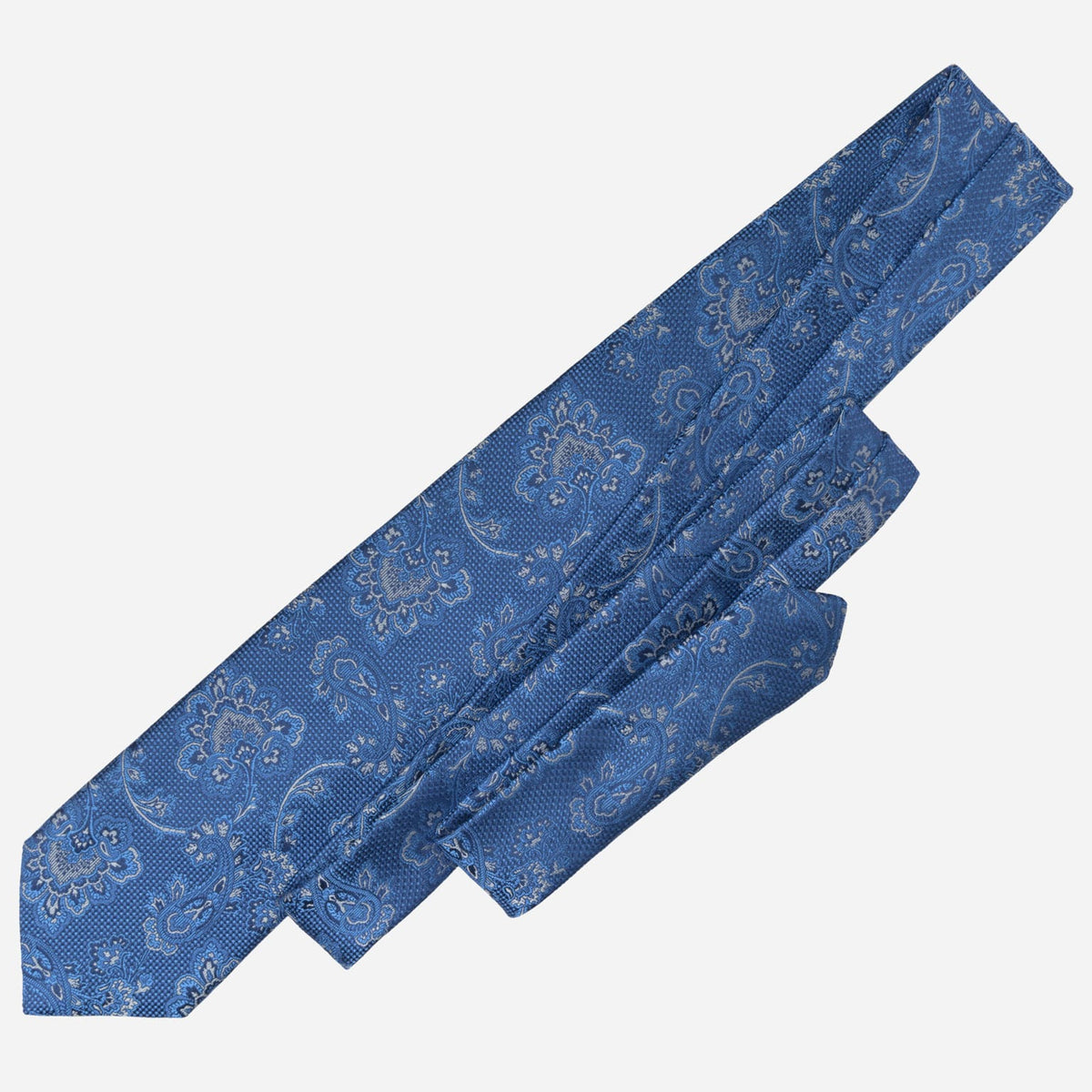 Italian Designer Blue Silk Jacquard Tie