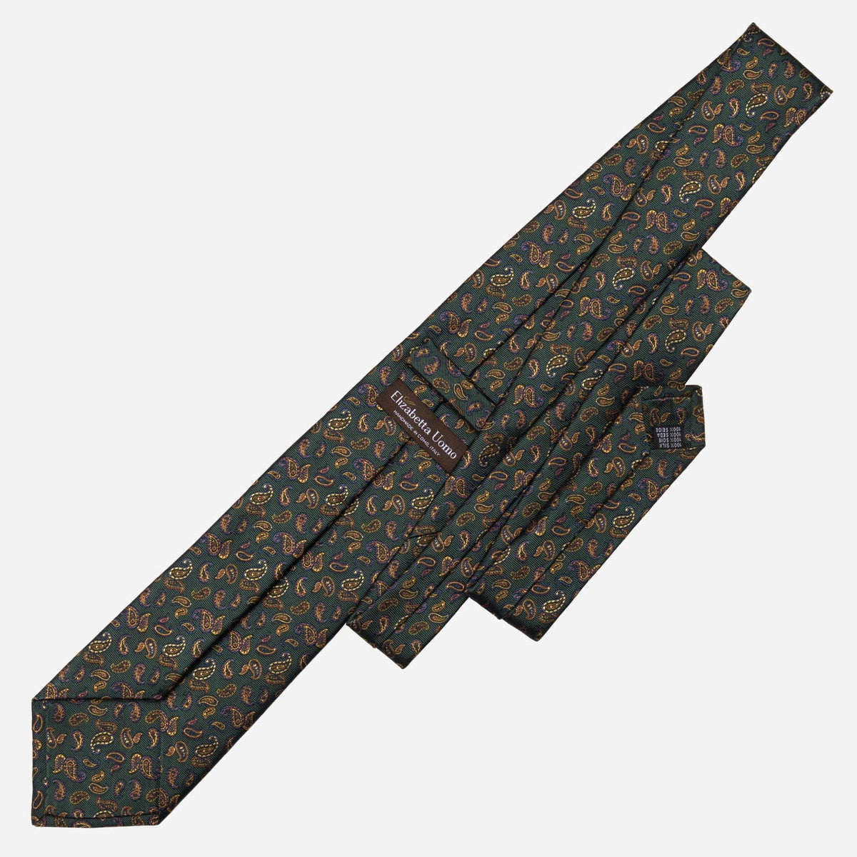 Green Mini Paisley Italian Silk Tie