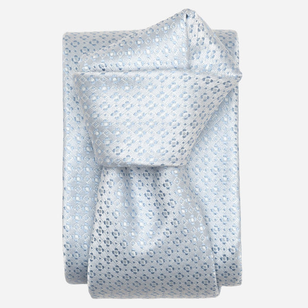 Men's Designer Italian Silk Tie Ice Blue
