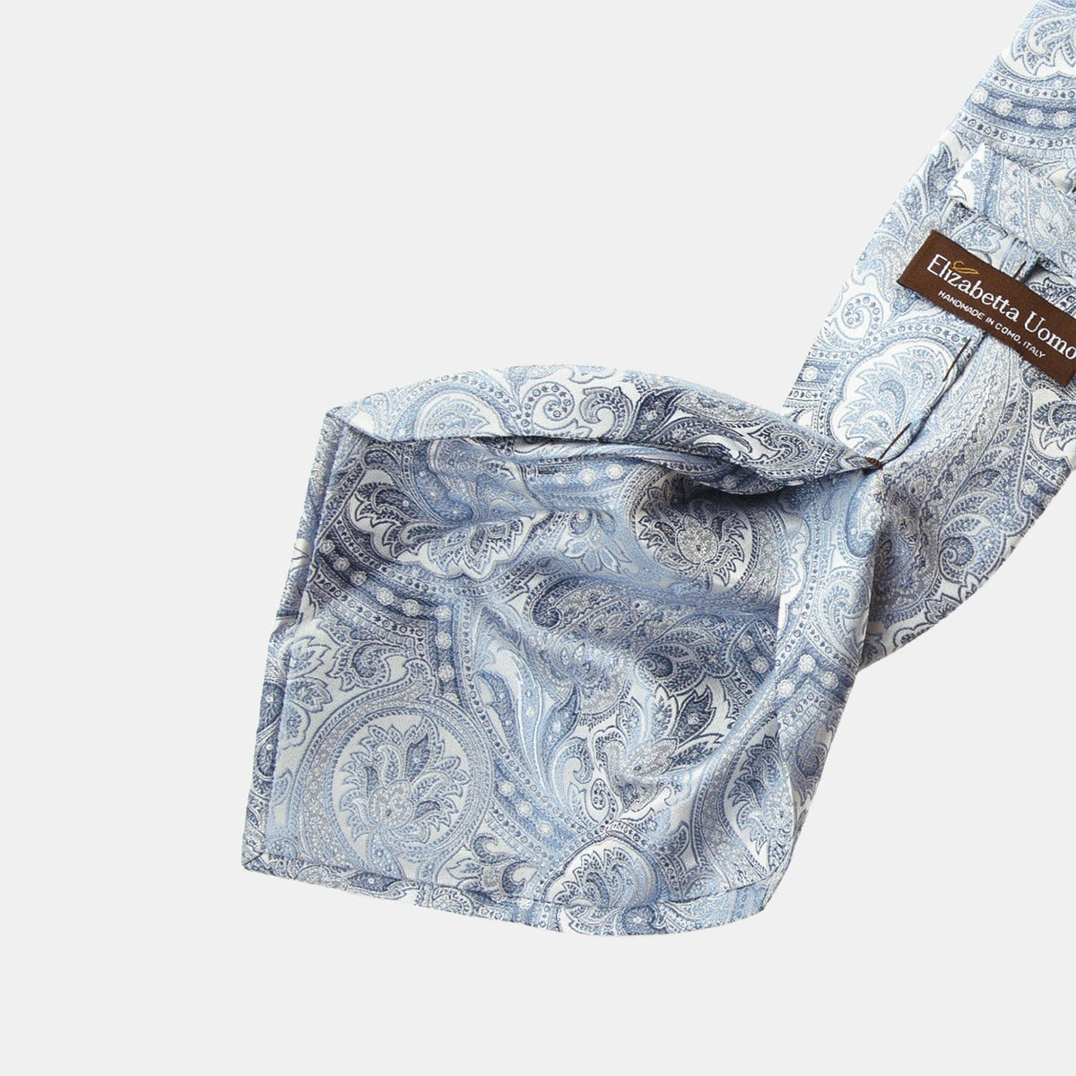 Light Blue Paisley Italian Silk Jacquard Tie