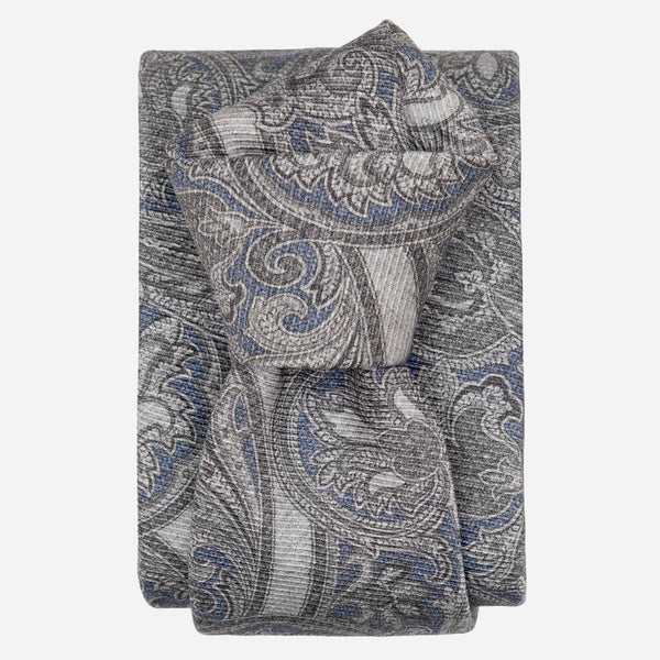 Misty Blue Handmade Italian Silk Tie 