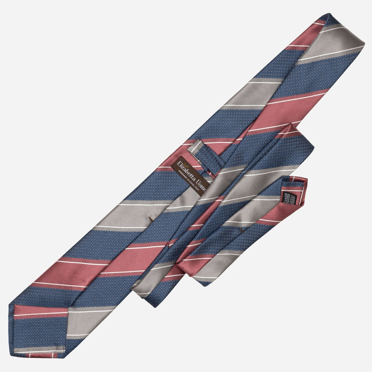 Italian Designer Navy and Burgundy Tie