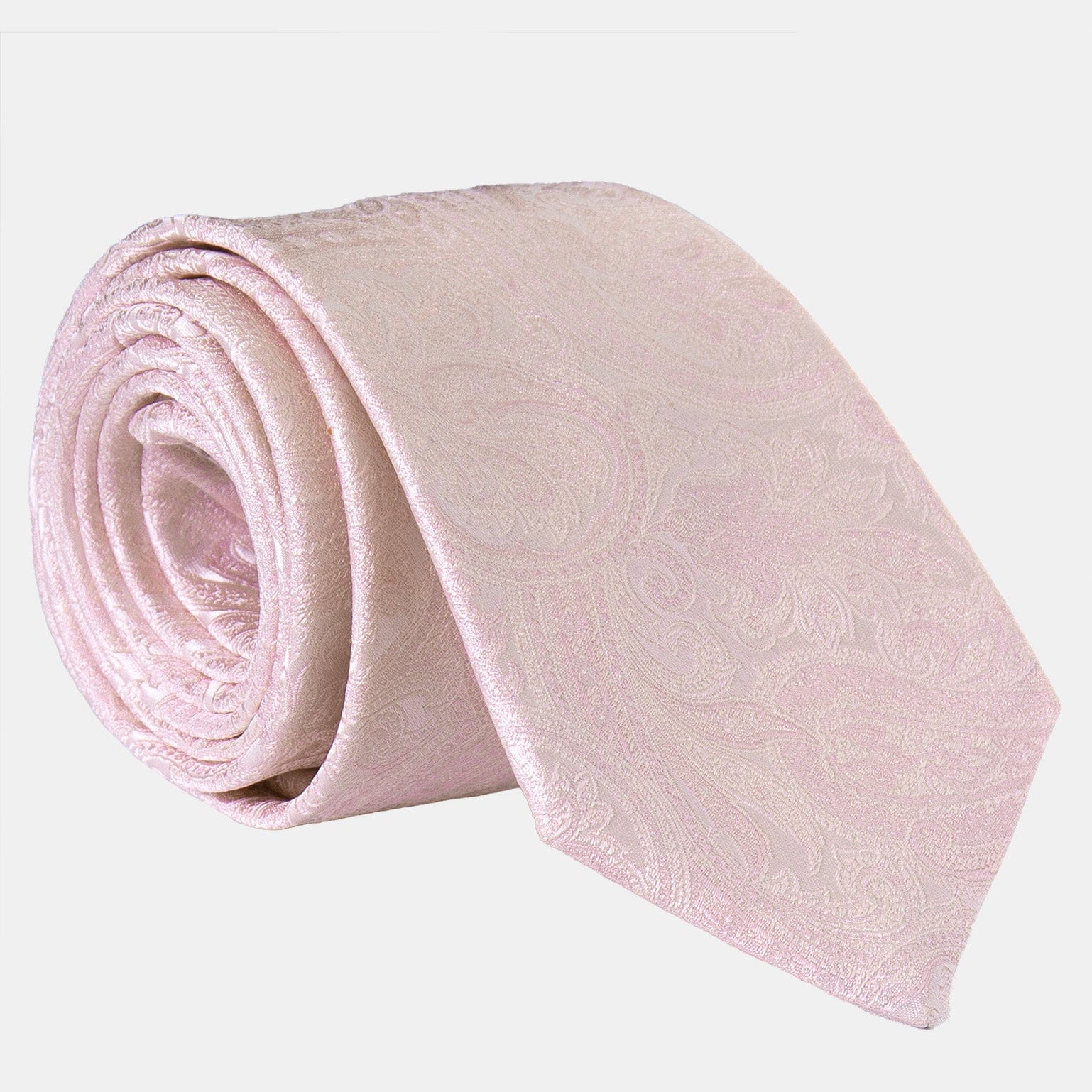 Pink Paisley Italian Silk Woven Formal Tie