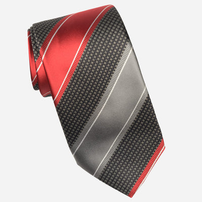 Red Striped Handmade Italian Silk Tie