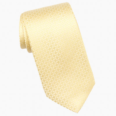 Men's Designer Italian Silk Tie Yellow