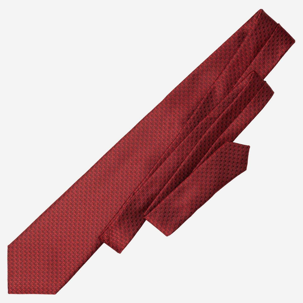 Men's Designer Italian Silk Tie Ruby Red