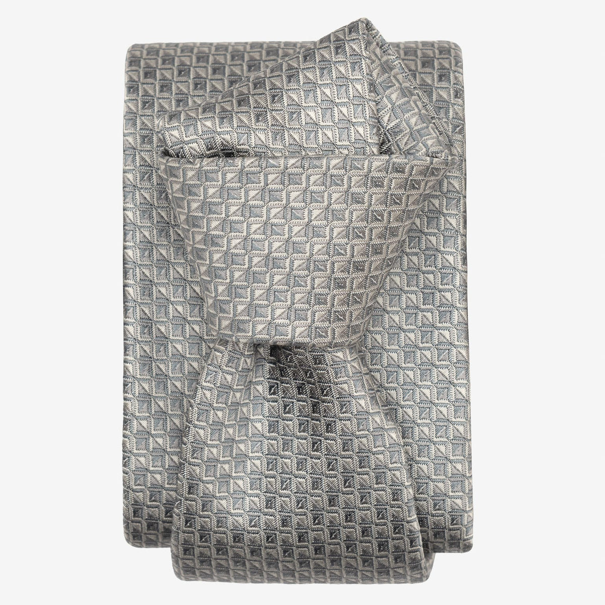 Designer Italian Silk Tie Steel Grey