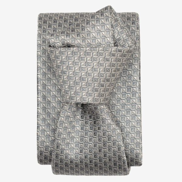 Designer Italian Silk Tie Steel Grey