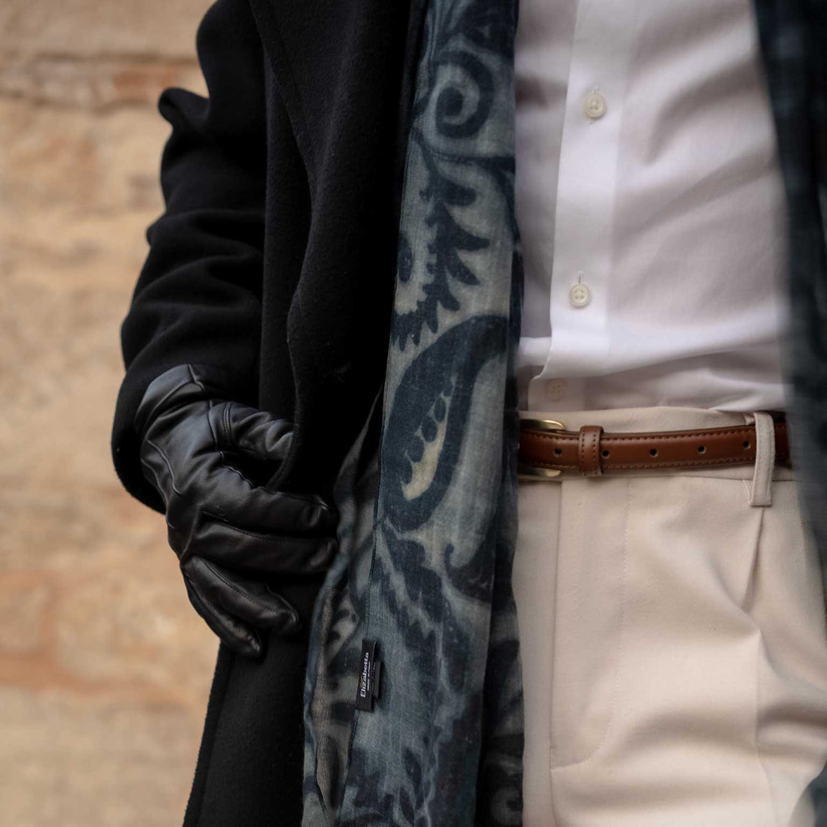 Paisley luxury lightweight wool scarf made in Italy