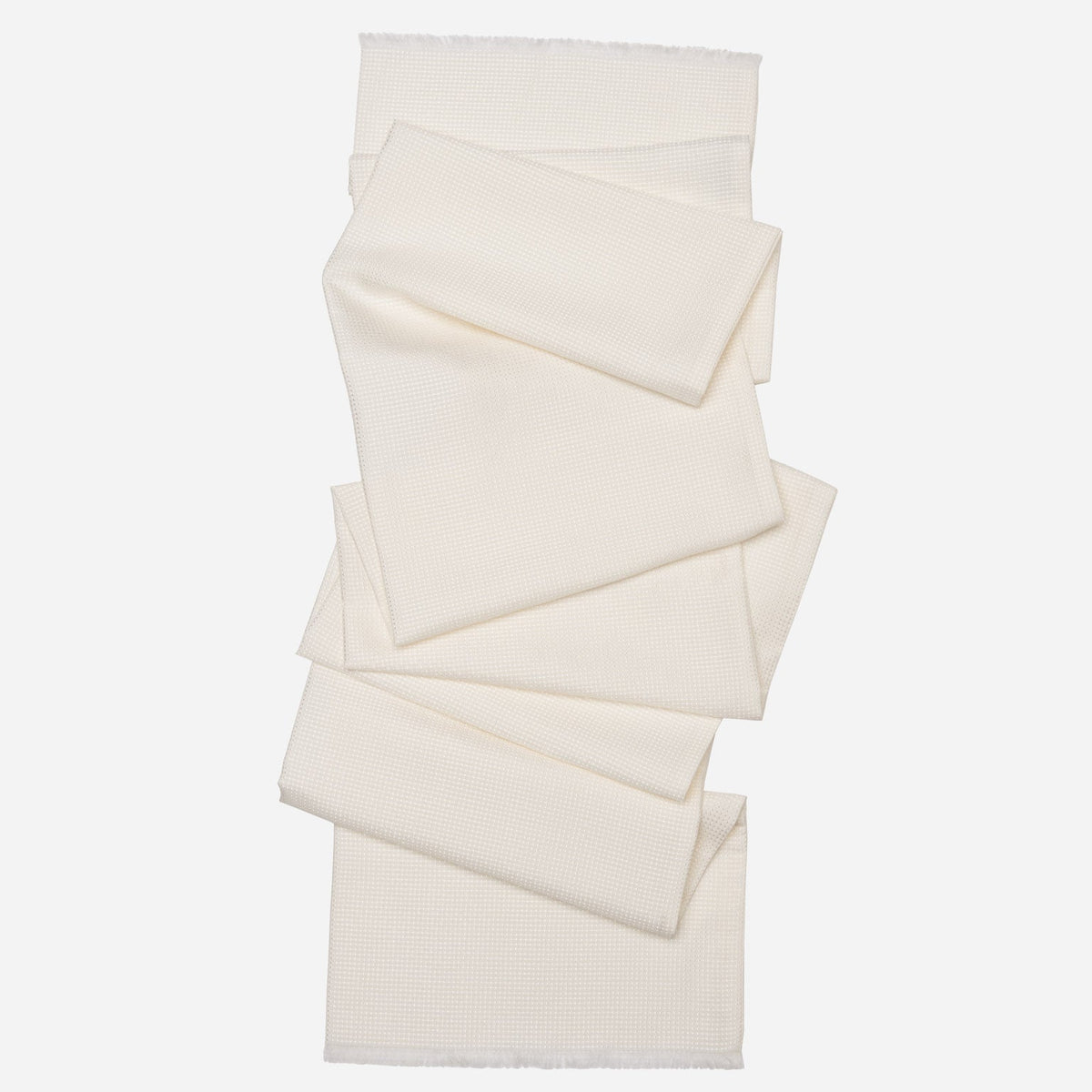 Men&#39;s Luxury White Italian Silk Dress Scarf