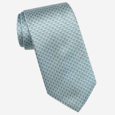Men's Designer Italian Silk Tie Aqua
