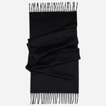 Black Felted Italian Cashmere Scarf