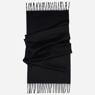 Black Felted Italian Cashmere Scarf