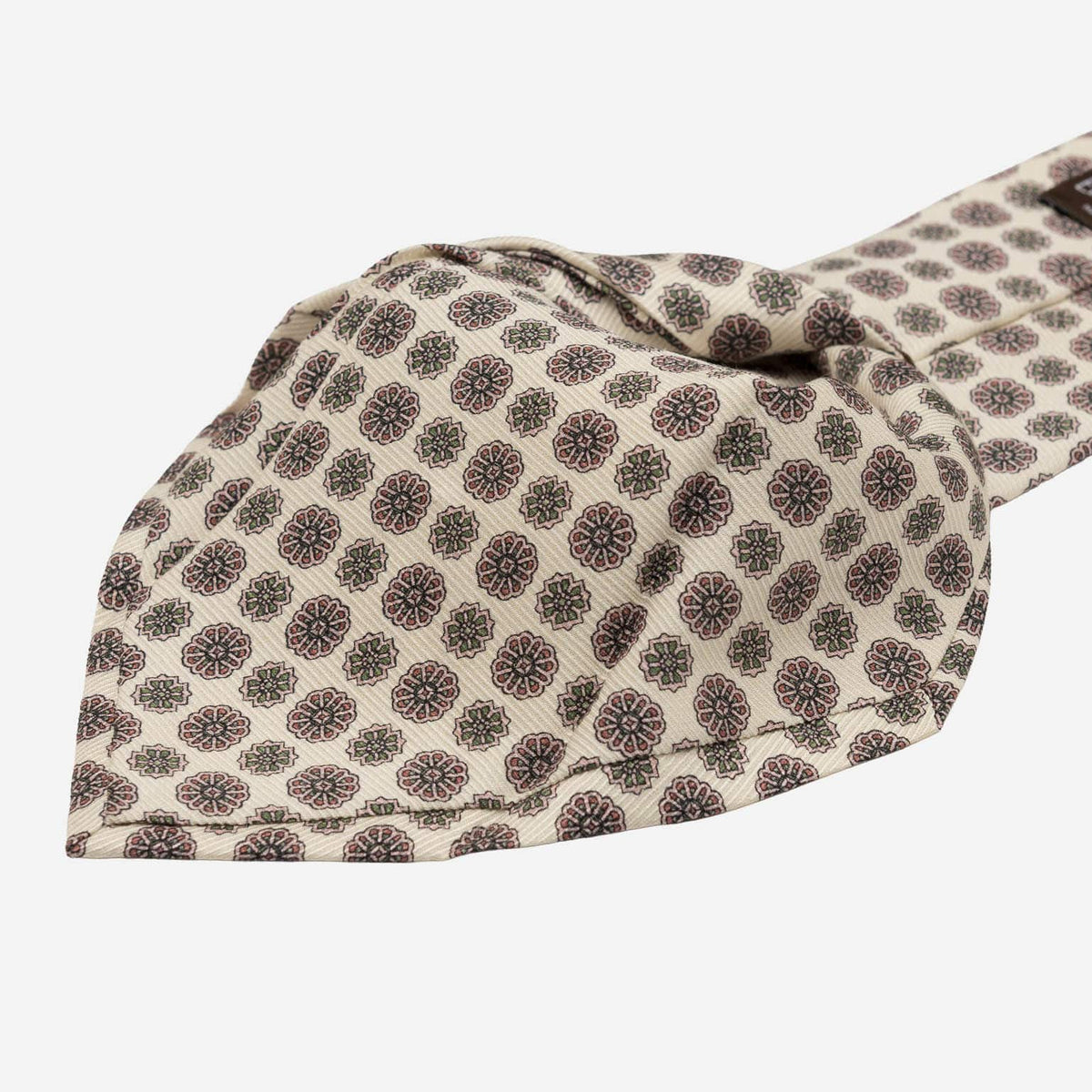Handmade Cream Madder Silk Italian Tie