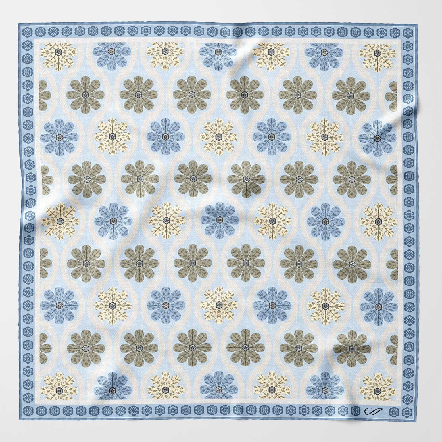 Luxury handmade Italian silk pocket square hand rolled