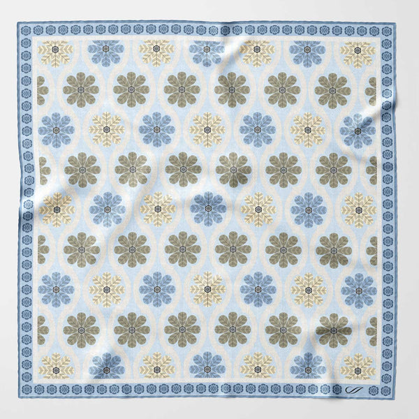 Luxury handmade Italian silk pocket square hand rolled