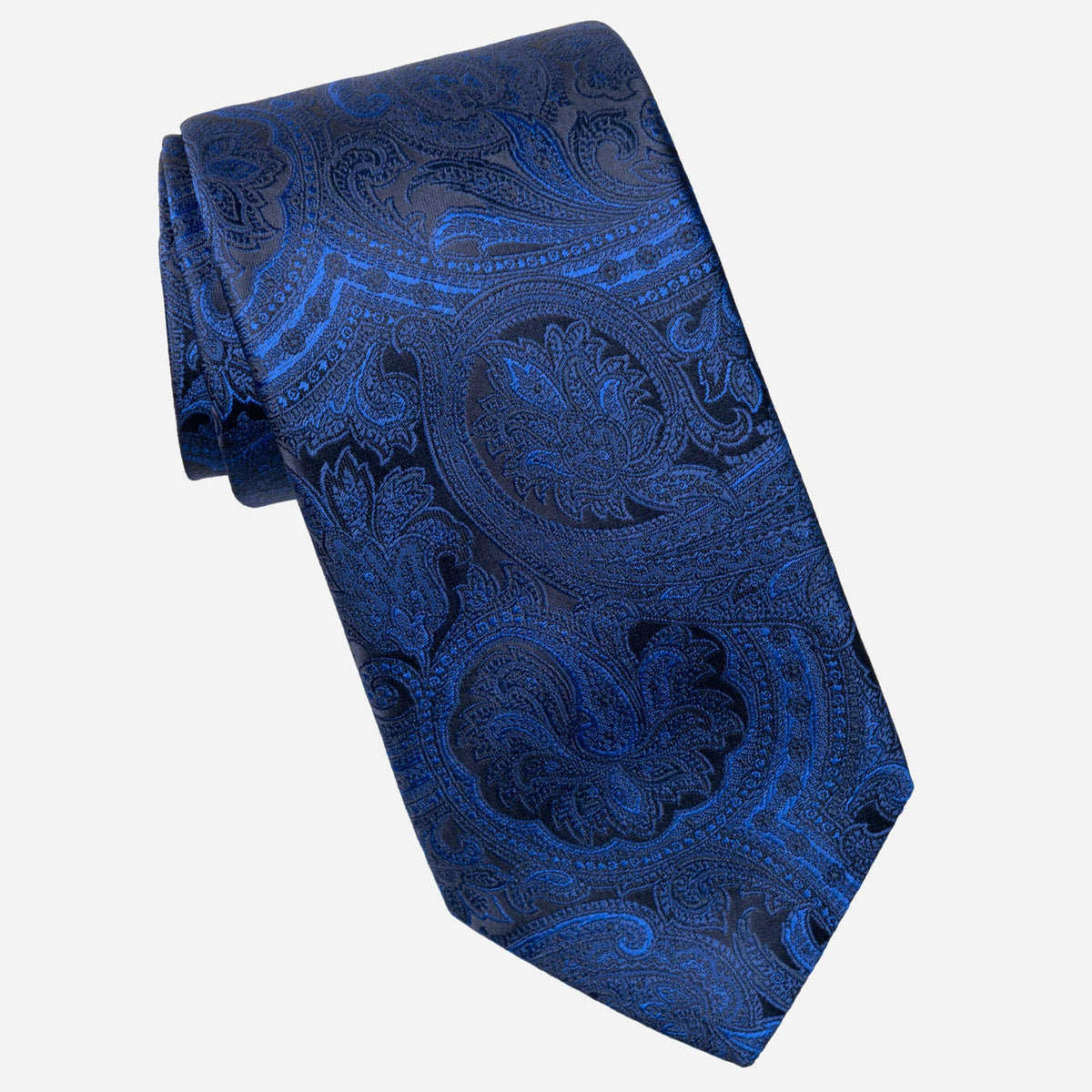 Blue Paisley Italian Silk Jacquard Tie