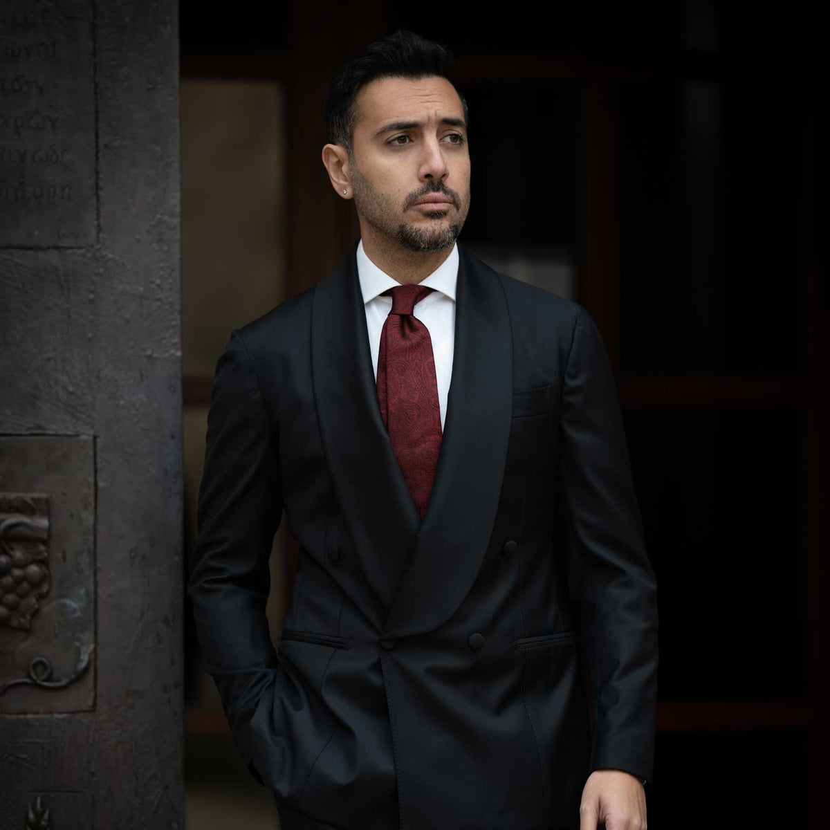 Italian designer silk tie