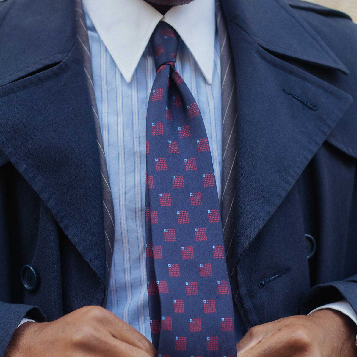 Navy Handmade Italian Silk Tie
