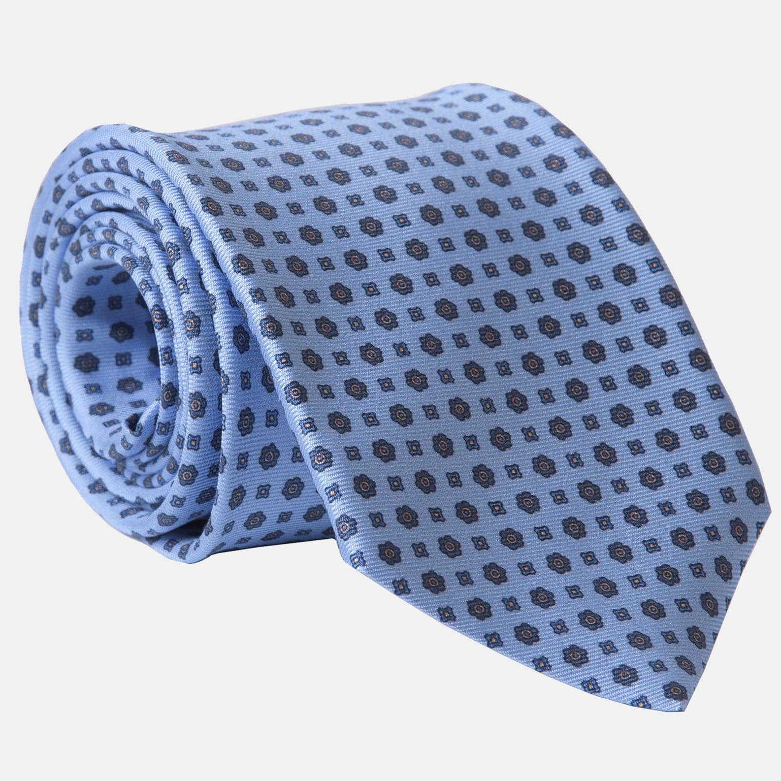 Men's Light Blue Silk Tie - Made in Italy