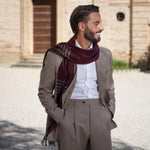 Burgundy Italian Wool Cashmere Scarf