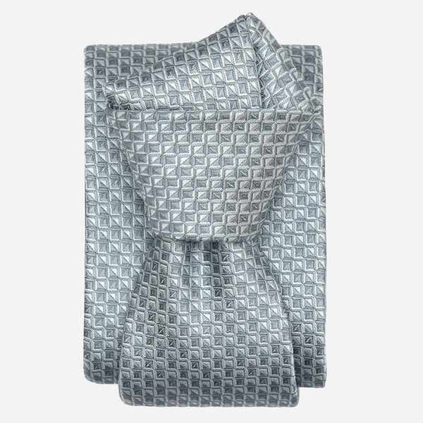 Designer Italian Silk Tie Misty Blue