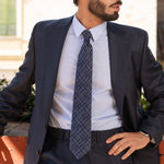 Handmade Italian Designer Navy Silk Tie