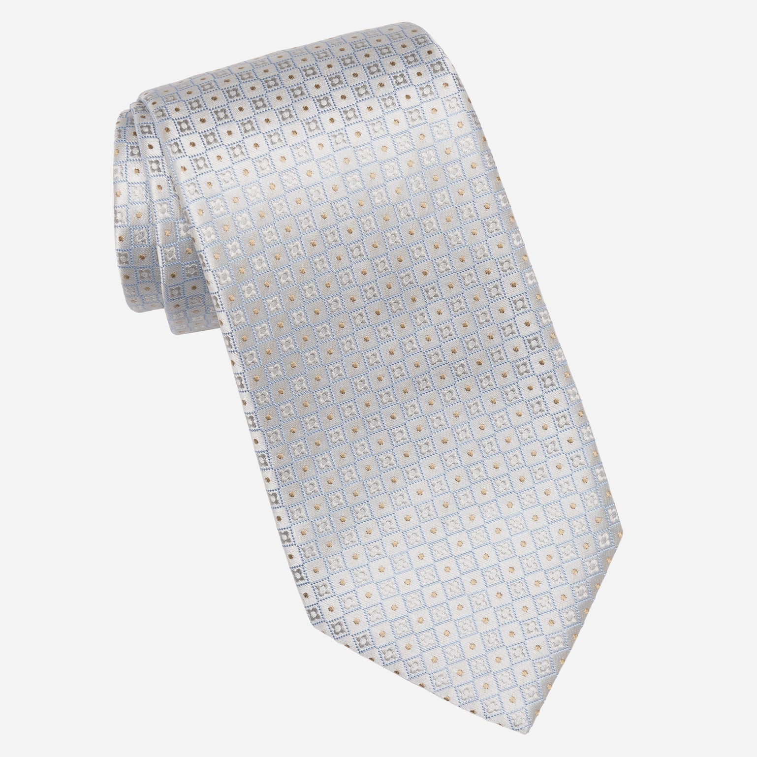 Pale Blue Luxury Designer Silk Tie