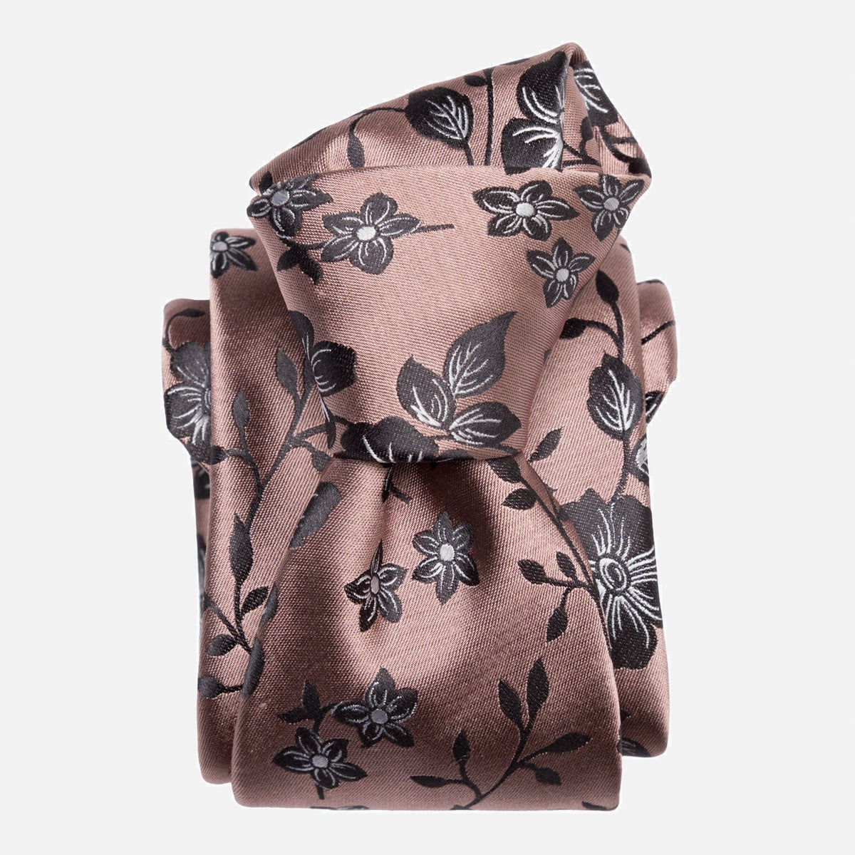 Pink Floral Italian Silk Jacquard Tie