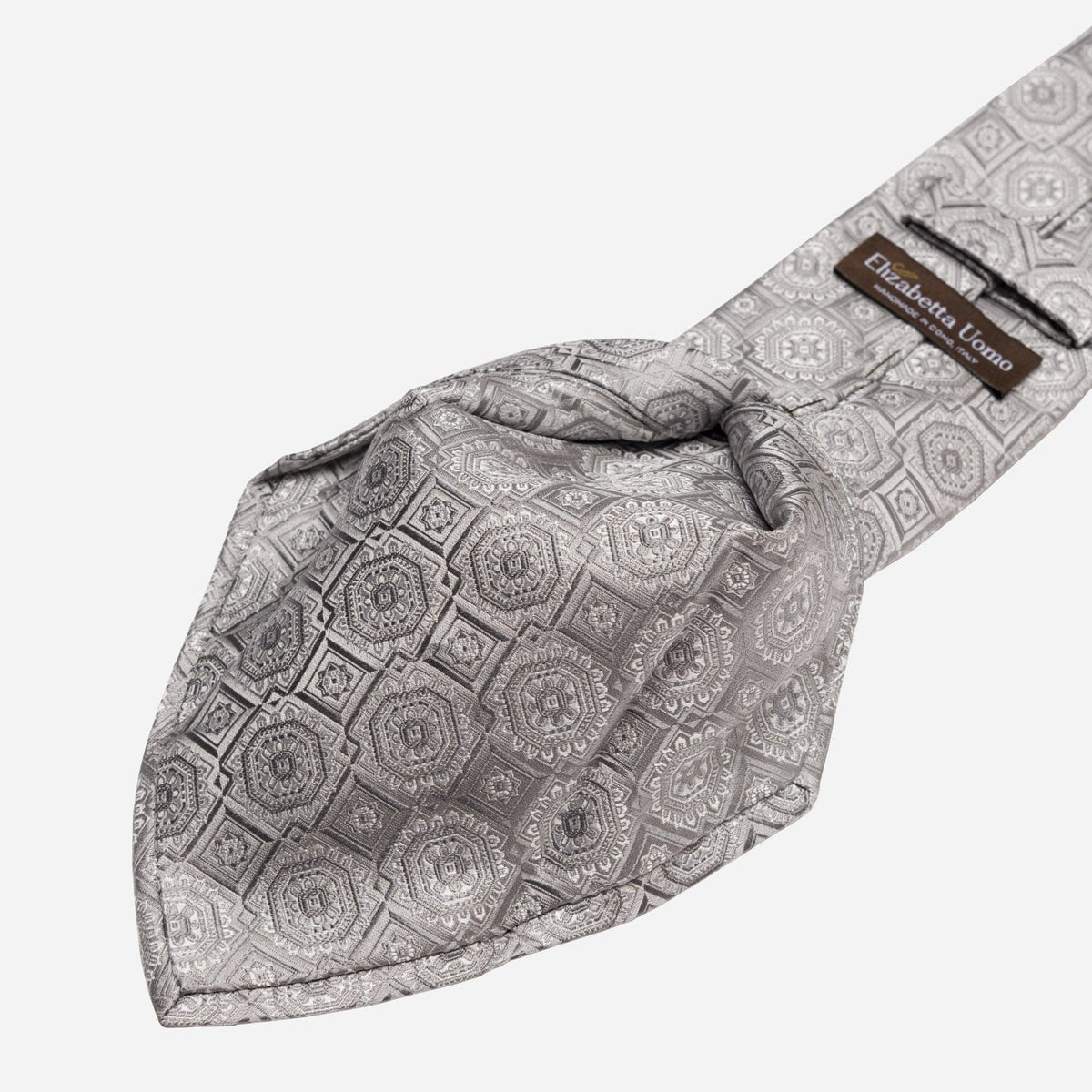 Silver Grey Italian Silk Handmade Tie