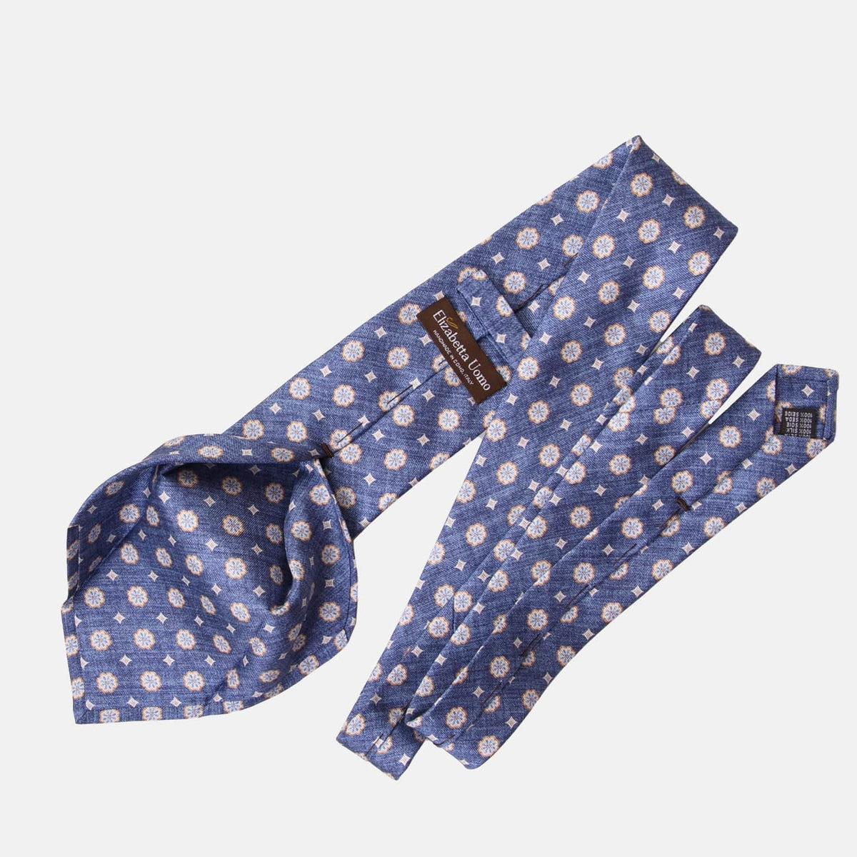 Blue Medallion Italian Silk Tie