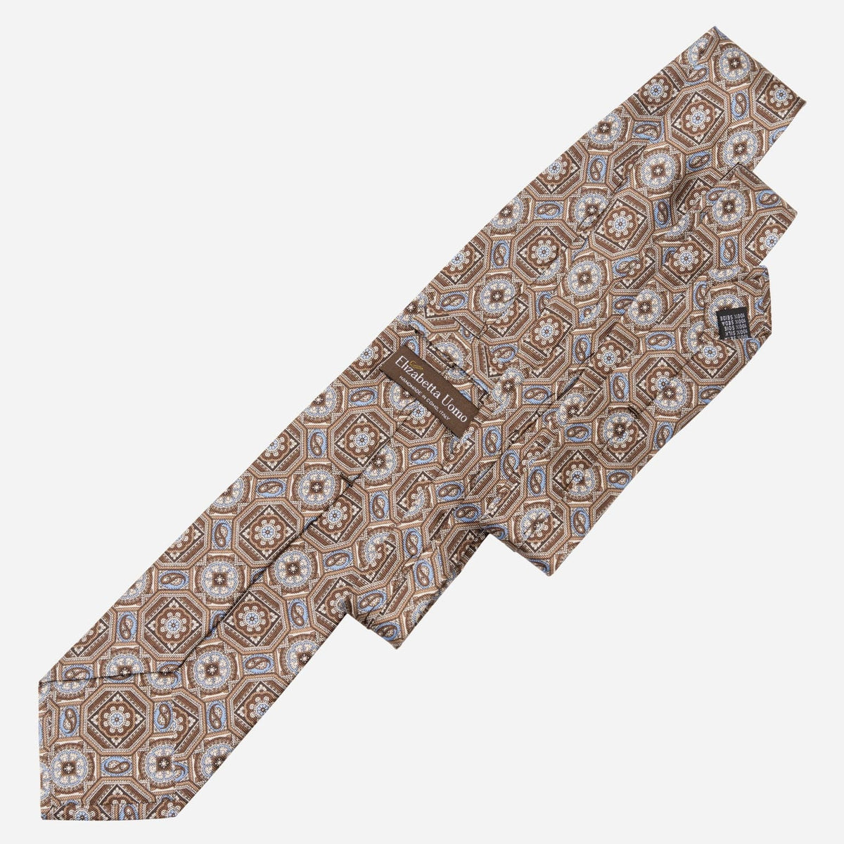 Brown Handmade Italian Silk Tie