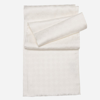 Men's White Italian Silk Dress Scarf