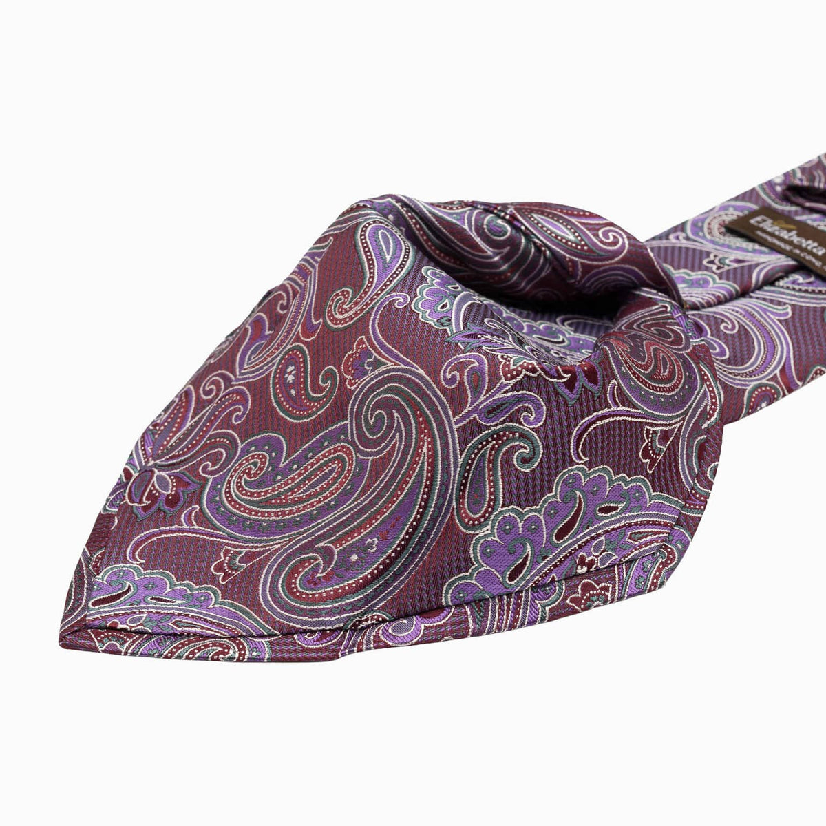 Magenta Woven Paisley Italian Silk Tie