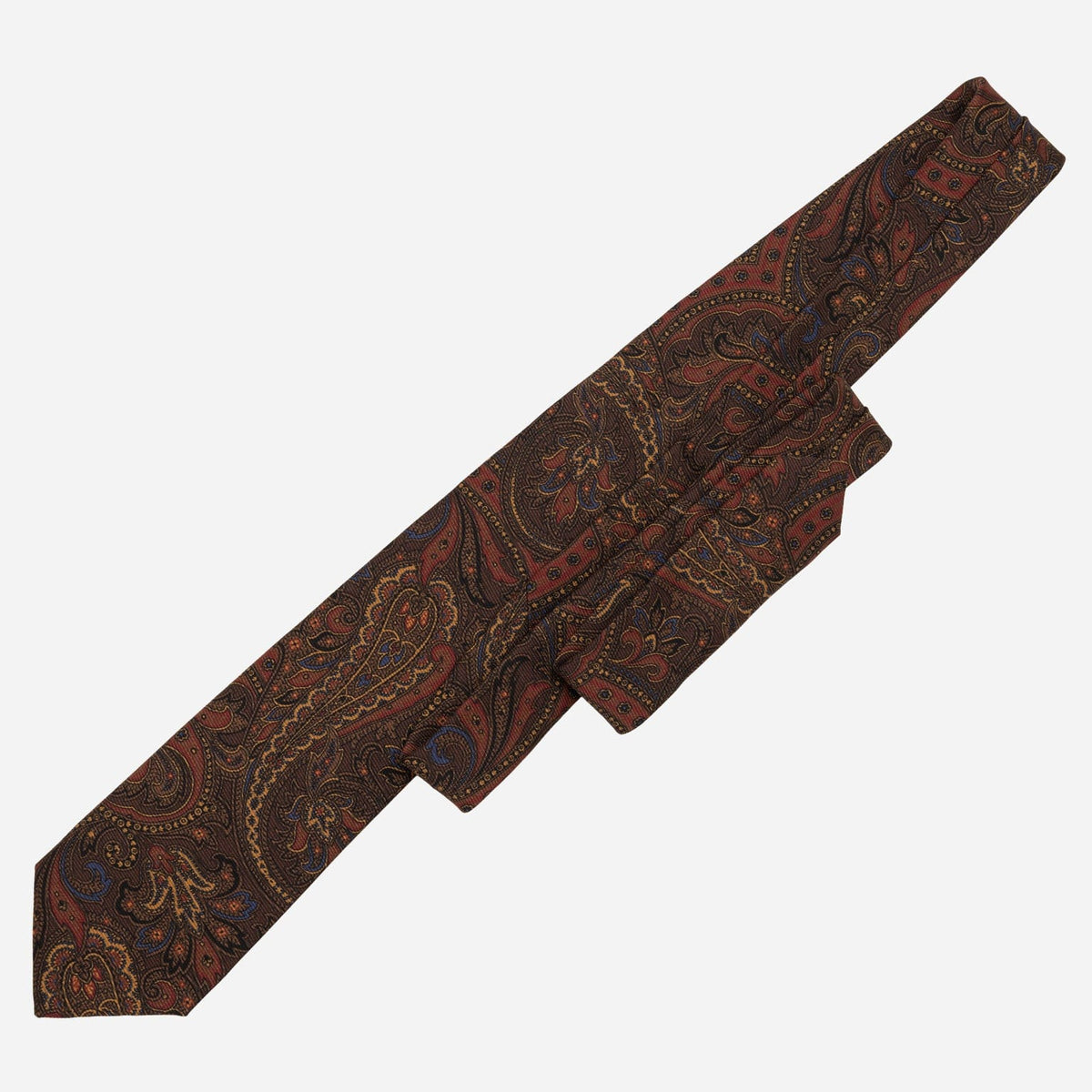 Paisley Brown Italian Madder Silk Tie