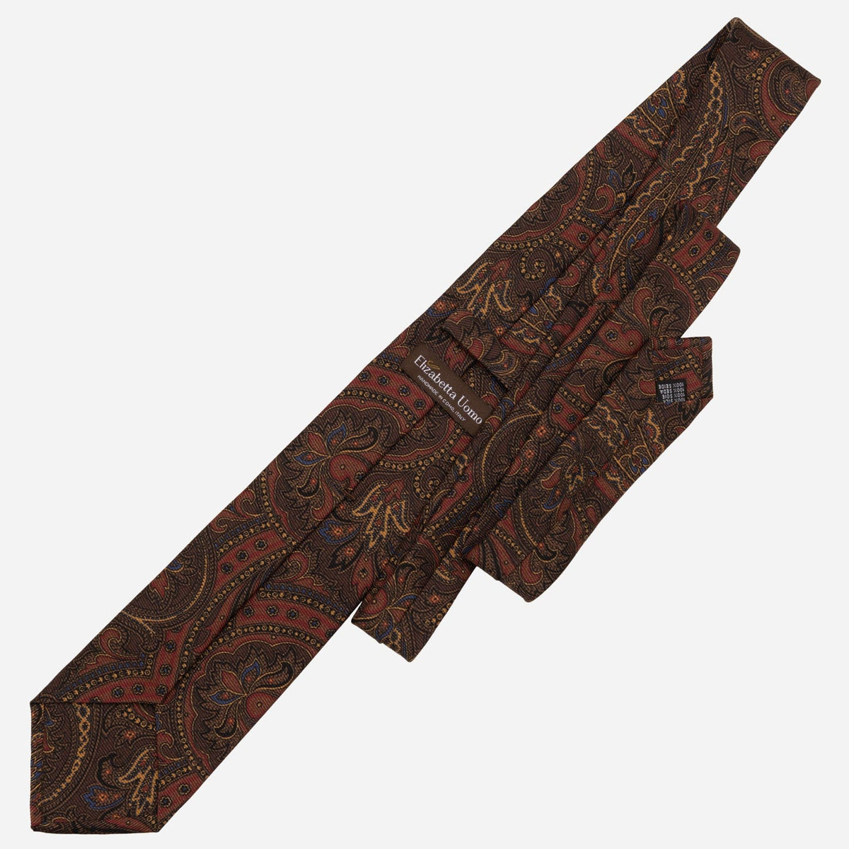 Paisley Brown Italian Madder Silk Tie