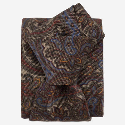 Men's luxury designer woven silk tie made in Italy