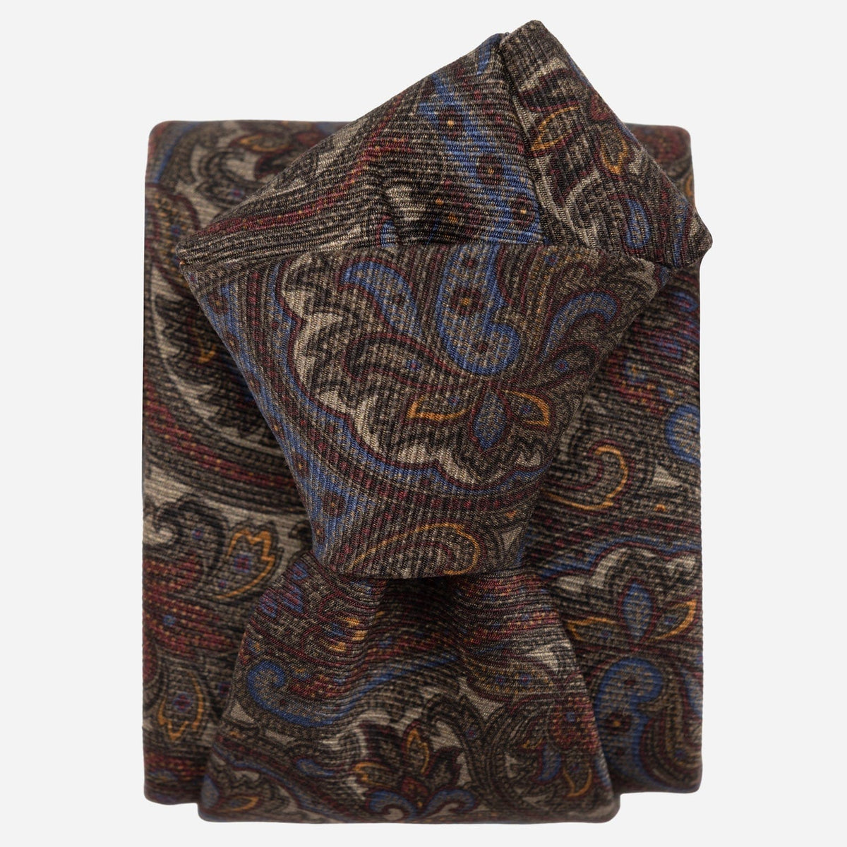 Paisley Sage Green Italian Madder Silk Tie
