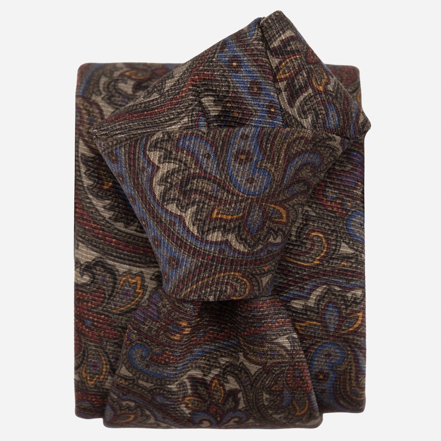Paisley Sage Green Italian Madder Silk Tie